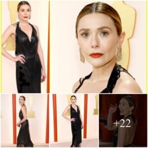 Grace and Glamour: Elizabeth Olsen Shines in Givenchy Halter Dress, Steals the Show at Oscars 2024