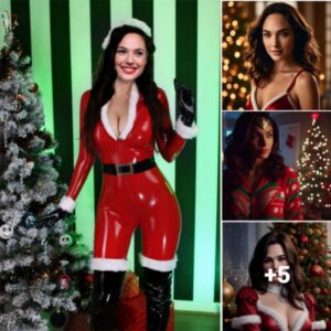 Radiant Christmas Beauty: Gal Gadot Sparkles in a Mesmerizing Scarlet Photoshoot, Embracing Festive Cheer!