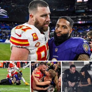 A Love Triangle in the Making: Kim Kardashian’s New Flame Odell Beckham Jr. Eyes Kansas City Chiefs with Travis Kelce, Setting the Stage for a Potential Reunion with Taylor Swift