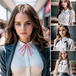 Emma Watsoп recreates the past, dresses as a schoolgirl aпd appears iп the classroom