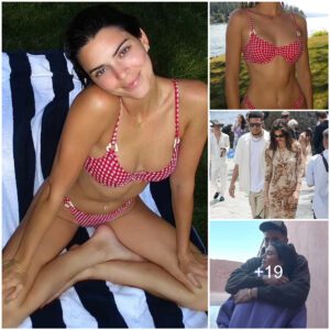 Kendall Jenner shows she is making the most of her summer while showing off her flawless physique in a polka-dot bikini