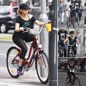 Shakira Flaunts Slim Physique on Bike Ride Ahead of Champions League Showdown in Berlin