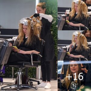 Jennifer Lawrence is indulging in a pampering session at the hair salon in LA to have her highlights refreshed before the 96th annual Academy Awards.