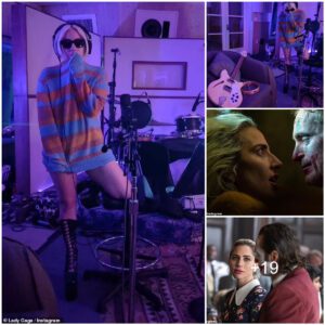 Leggy Lady Gaga hints at new music as she posts snaps from recording studio - after completing work on Joker: Folie à Deux