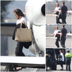 Angelina Jolie looks in high spirits as she touches down in Los Angeles after filming scenes for upcoming thriller in New Mexico