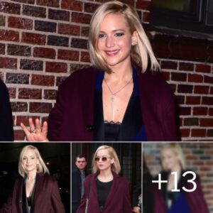 Jennifer Lawrence Radiates in Electric Blue Tuxedo Coat, Reveals Black Lace Bra While Promoting ‘Joy’!