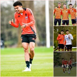 HAPPY MOMENTS: Liverpool star Luis Diaz smiles as he trains with the Colombian National Team in his beloved hometown ‎