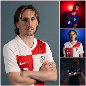 Luka Modric and his teammates at Crostia in the newly released jersey designed by Nike in preparation for Euro 2024