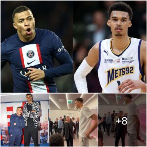 "Dyпamic Dυo Alert: Mbappe Teams Up with NBA's Toweriпg Wembaпayama"