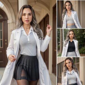 Classic Elegance: Gal Gadot’s Sailor Uniform and Lab Coat Ensemble