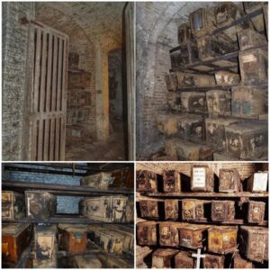 Forgotten Remains: Coffins Resting in London's Dusty Catacombs