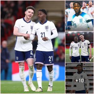 A compilation of Kobbie Mainoo's England debut vs Brazil is going viral, Declan Rice is a massive fan