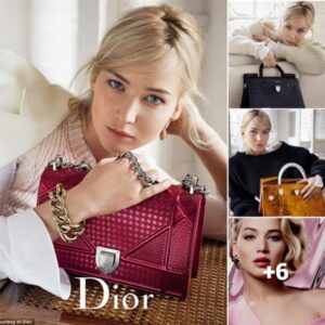 I’m Obsessed with J’Law! Jennifer Lawrence Shines in Dual Dior Campaigns, Showcasing the Brand’s Chic Handbags and Lustrous Lip Gloss through a Collection of Mesmerizing Photos