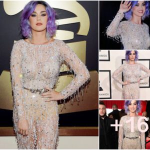 Katy Perry Radiates as a Violet-Haired Vixen on the Grammys Red Carpet - Picture Inside!