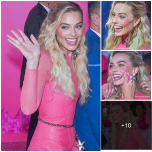 Margot Robbie presenting phenomenal looks in light pink outfit