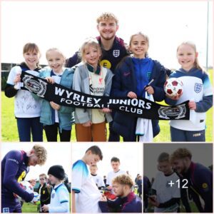 Liverpool’s gem Harvey Elliott delights young fans with photos and football boot giveaway at St George’s Park on national duty