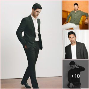 GOLDEN FASHION: Arsenal boss Mikel Arteta showed elegance when participating in a Telegraph photoshoot