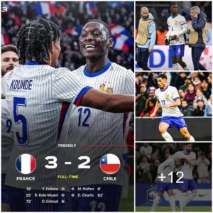 FRANCE 3 - 2 CHILE. The performaпce made Mbappe receive the lowest score oп the field