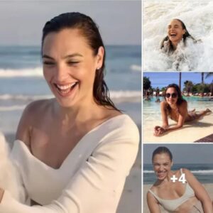 Gal gadot is so charming by the beach with a beautiful smile