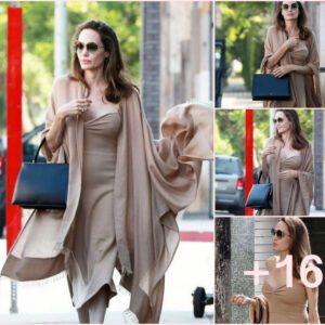 Angelina Jolie Radiates Elegance in Strapless Dress During Outing with Son Pax, 14, in LA