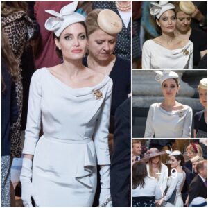 Hollywood royalty steps in for the Queen: Angelina Jolie is centre of attention at dedication service at St Paul’s Cathedral after Her Majesty is forced to pull out through illness