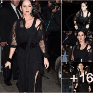 Katy Perry Rocks the Goth Look at Paris Fashion Week