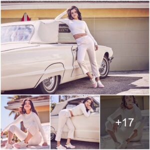 Sensational Selena: Flaunting a Cream Coordinated Outfit for a Stunning Footwear Photoshoot