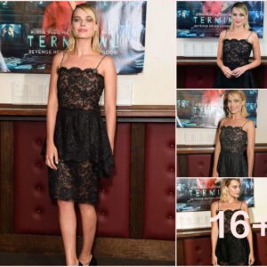 Margot Robbie Stuns in Lacy Black Ensemble at Premiere"