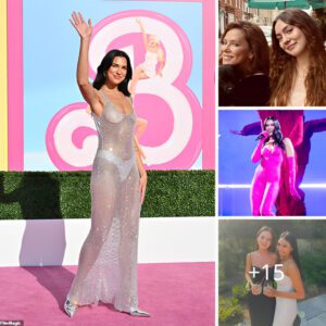 The Grammy winner - Dua Lipa stepped onto the glitzy pink carpet wearing a sleeveless, sheer chainmail dress that sparkled under the bright, California sunlight