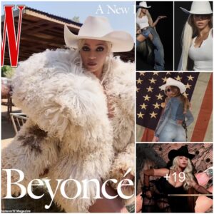 Beyonce is a country cutie in cowgirl hat and fuzzy coat for W magazine cover... after saying her album Cowboy Carter 'leaned into folk'