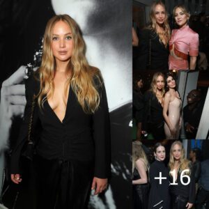 Jennifer Lawrence stuns in a plunging leather ensemble at a pre-SAG Awards party.