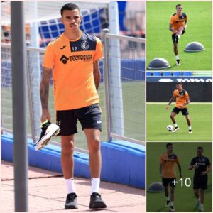 Man Utd’s outcast star Mason Greenwood trains with 7-year-old shoes at Getafe after being abandoned by Nike