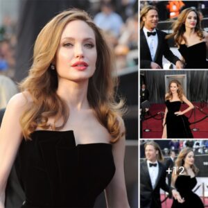 Oscars 2012 – Angelina Jolie keeps it sexy in black Versace Atelier