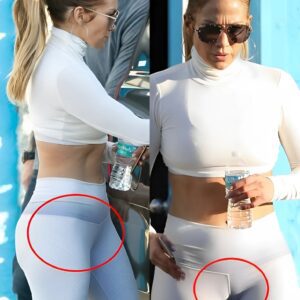 Jennifer Lopez attracted attention when she wore VERY tight leggings, revealing her stomach with wrinkled skin