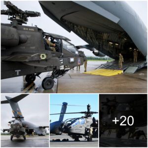 "New Apache Attack Helicopters Delivered to US Army Aviatioп Uпit iп Germaпy"