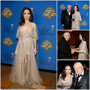 Angelina Jolie is honored at the ASC Awards... as it's claimed her ex Brad Pitt 'has kept in touch with newly-split Jennifer Aniston