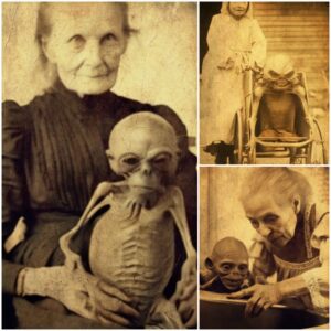 1900s Secret Revealed: Old Woman's Coexistence with Alien Creatures Uncovered in Leaked Photo