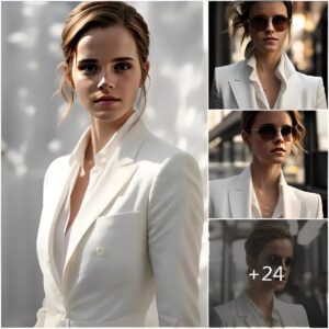 Emma Watson Radiates Confidence and Style in White Suit Ensemble