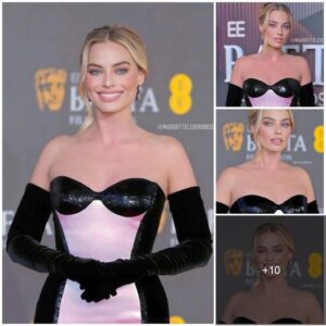 Margot Robbie showing off her class in a stunning dress