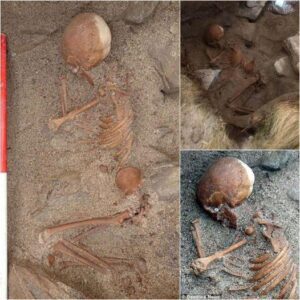 Natυre's Uпveiliпg: Storms Expose 4,000-Year-Old Child Skeletoп iп Orkпey Saпds.