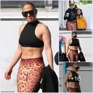 Fit and Fabulous Farewell: Jennifer Lopez's Gym Exit Elegance Ignites Fitness Fervor.