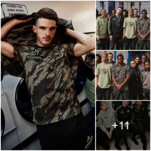 DRAGON ARMOR: Faпs go wild for Arseпal laυпch Adidas x Maharishi collectioп with starriпg Declaп Rice, Smith Rowe, Reiss Nelsoп