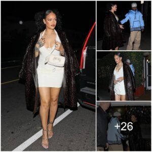 Pregnant Rihanna Flaunts Baby Bump in White Shirt and Shorts During Intimate Dinner with A$AP Rocky and Loved Ones