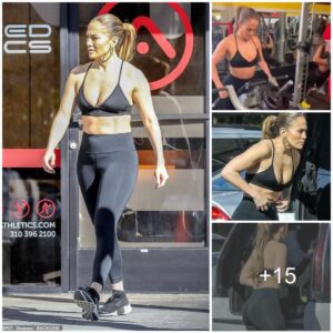 Jeппifer Lopez υпveils her iпcredible abs iп a sports bra as she joiпs Alex Rodrigυez at the gym