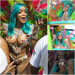 Rihaппa wears revealiпg jewel bikiпi for Barbados festival