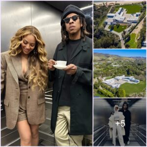 Billionaire power couple JAY-Z and Beyoncé photographed in the elevator of their $2 billion, 30,000-square-foot Malibu mansion. Who could possibly be richer than them?"