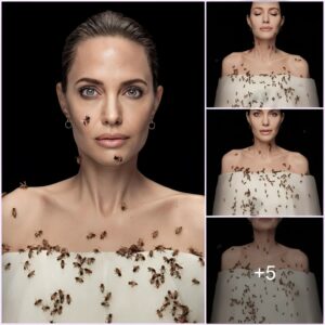 Angelina Jolie's Buzzworthy Cause: Conservation Stance Through Striking Poses Among Bees.