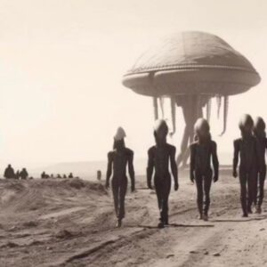 Eerie Revelation: Former Soldier from 1880 Area 51 Employment Unveils Photo of Strange Alien Descending from a UFO (Video)