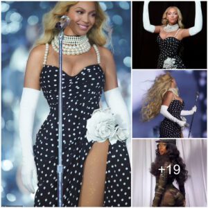 Beyoncé flaunts her jaw-dropping curves in a busty Balmain gown with racy thigh-high split as she take to the stage in her hometown of Houston