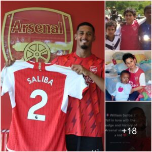 DREAM COME TRUE: William Saliba has shown his love for Arsenal since he was a child, and now he has become a cornerstone of the team